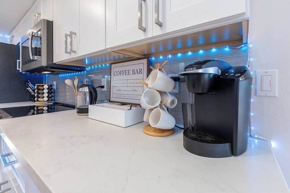 Begin your day with a kick at our Coffee Bar. Featuring a Keurig machine, it's your go-to haven for a perfect start.