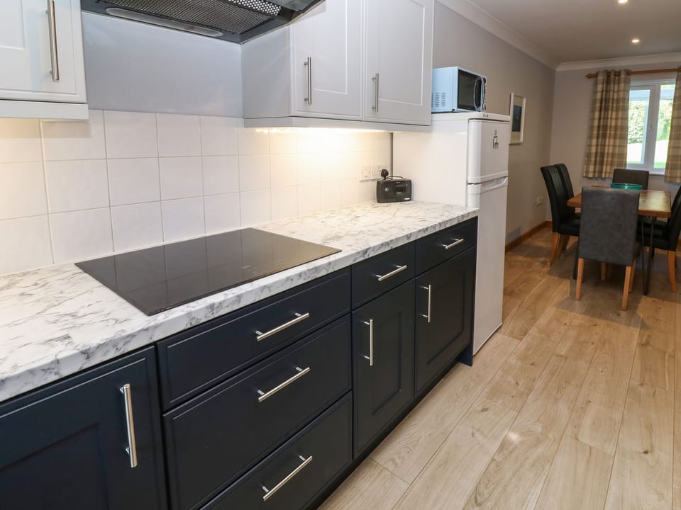 Fridge, dishwasher, electric kettle, toaster