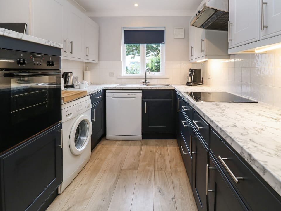 Fridge, dishwasher, electric kettle, toaster