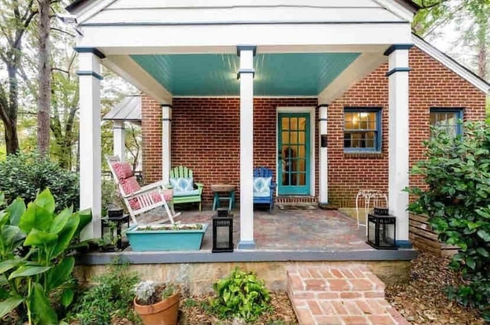 Amazing Southern porch.  Kick up your feet.  Enjoy a beverage.  Watch the alpacas and llamas roam the back yard.