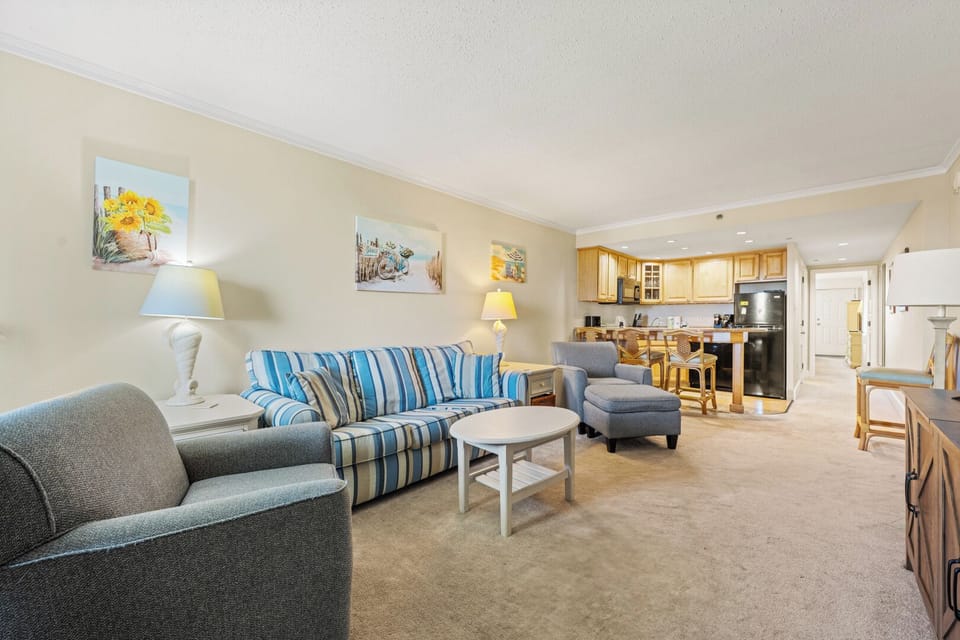 Living Area with Queen Sleeper Sofa