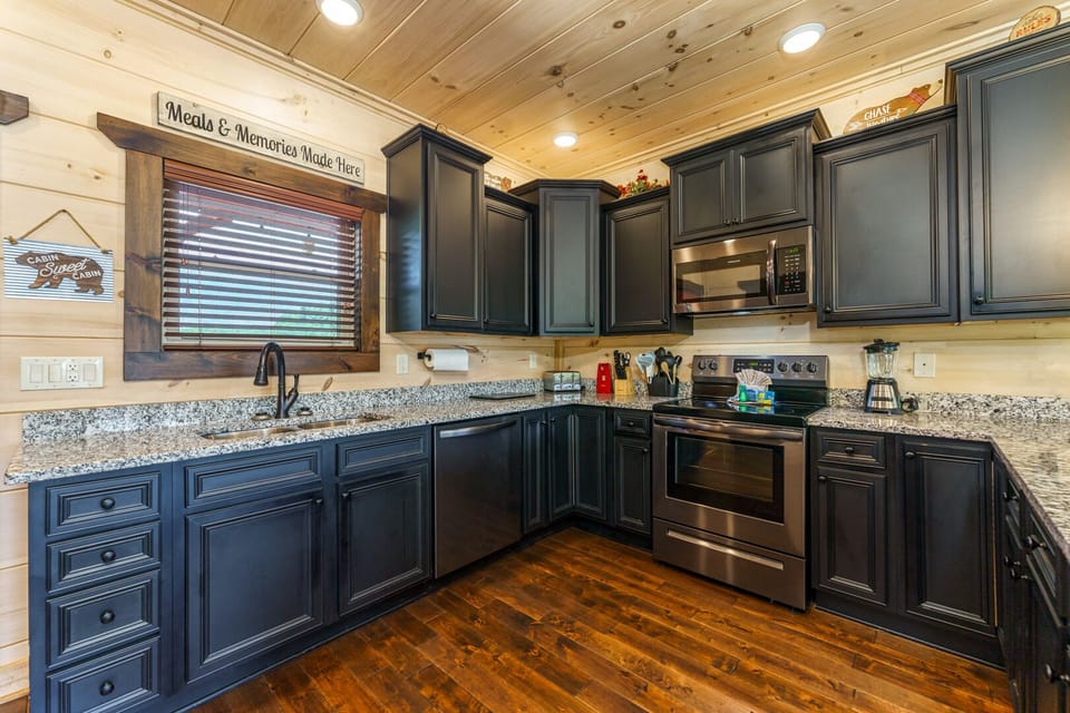 Fully stocked kitchen