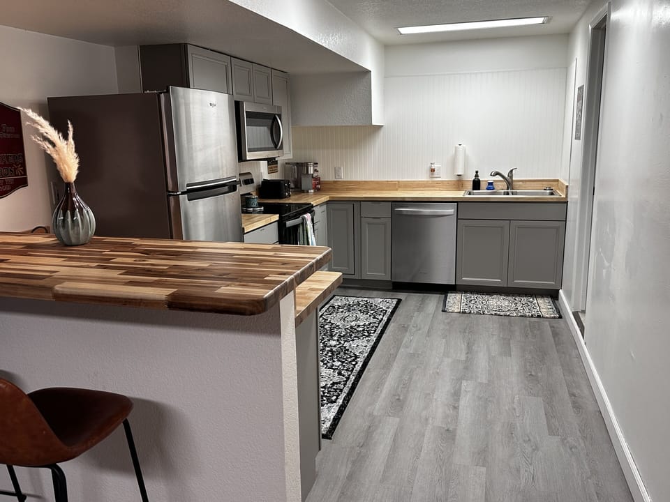 Fully stocked kitchen