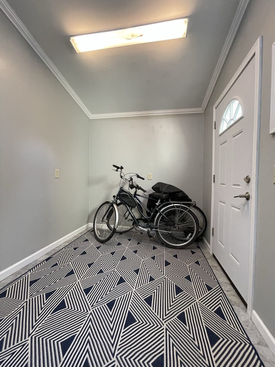 "Extra" Room with bicycles
door on right leads to enclosed patio