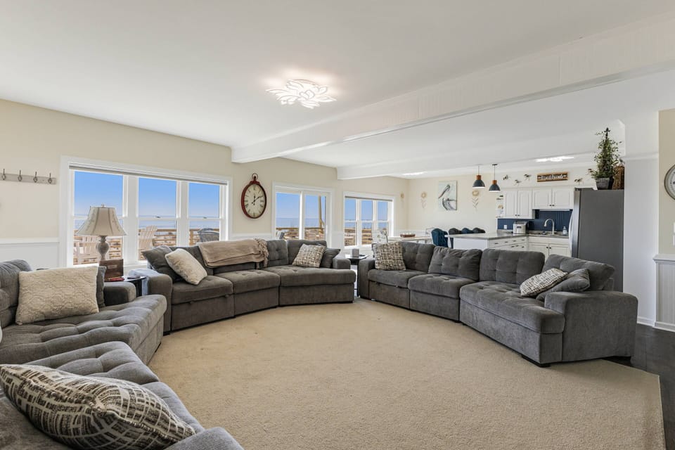 Spacious living area with ample seating