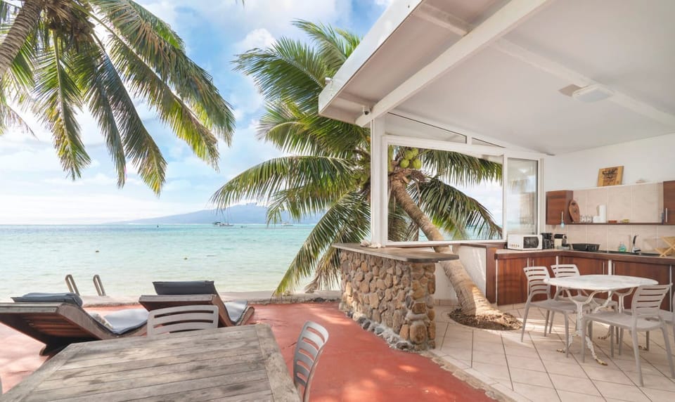 Open-air dining area with ocean breeze