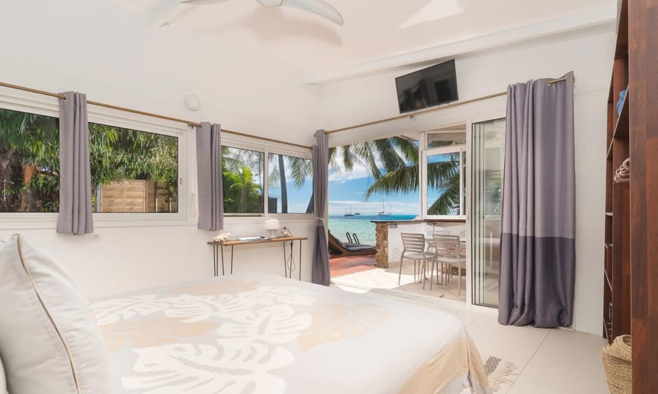 Bright bedroom with direct outdoor access