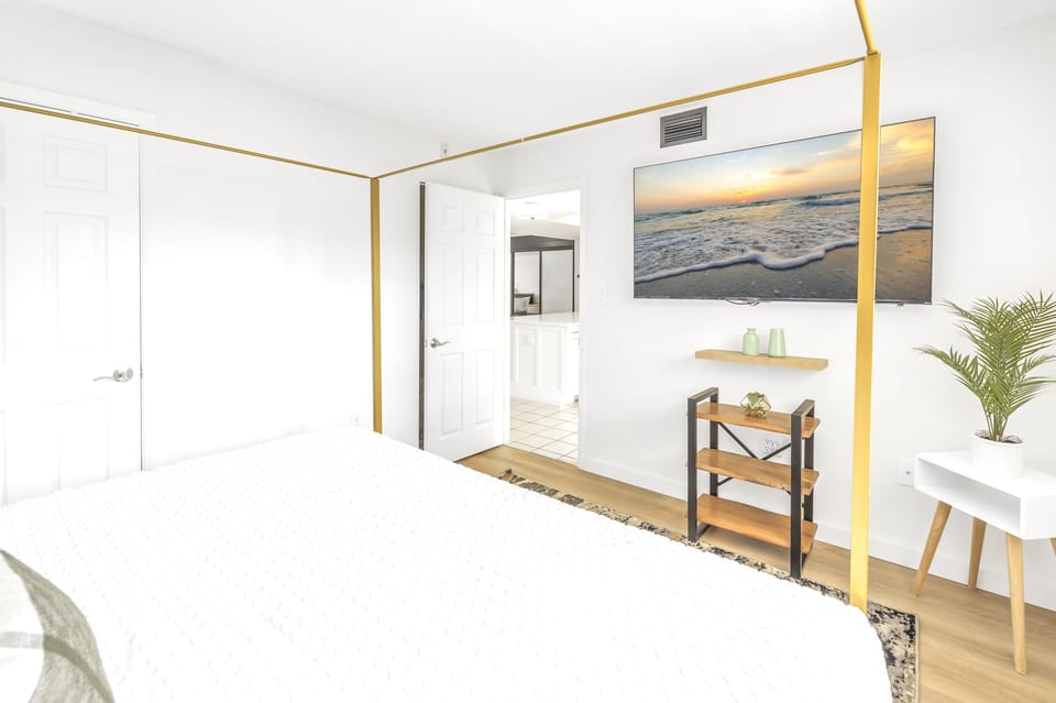 King master bedroom bright and airy.