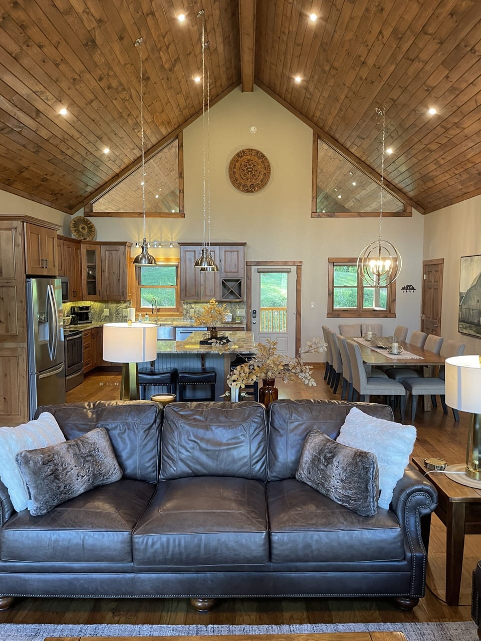 Great Room open to kitchen and dining