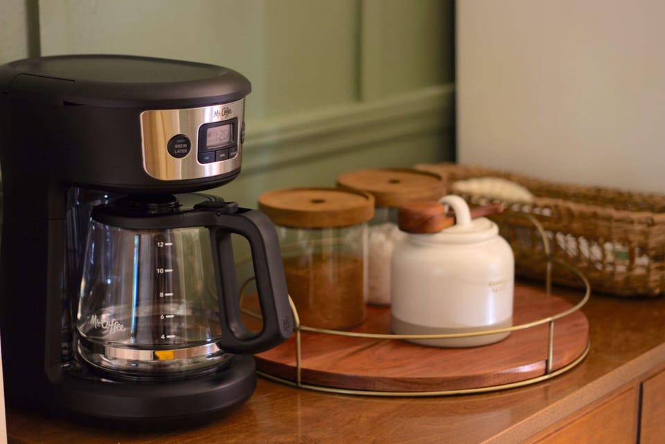 Coffee essentials in family kitchen