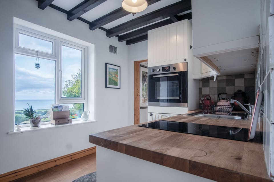 Luxury House | Private kitchen | Fridge, microwave, oven, stovetop