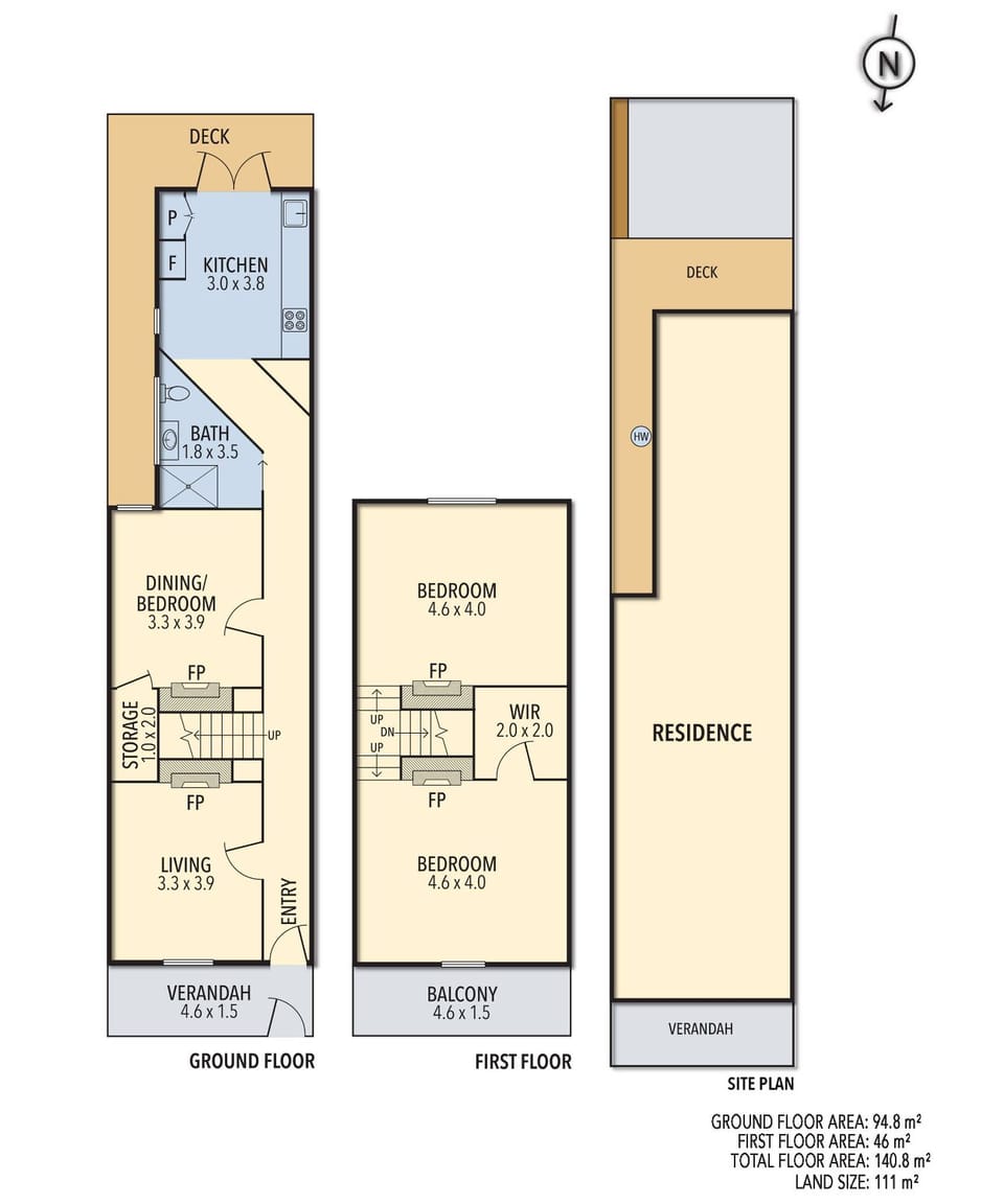 Please note the bathroom is located on the ground floor; bedrooms are upstairs.