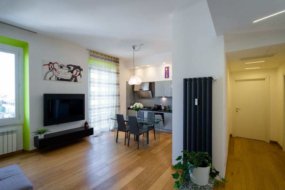 Deluxe Apartment | Living area | 43-inch Smart TV with digital channels
