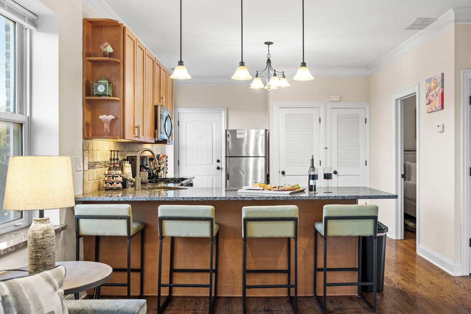 Fully stocked kitchen