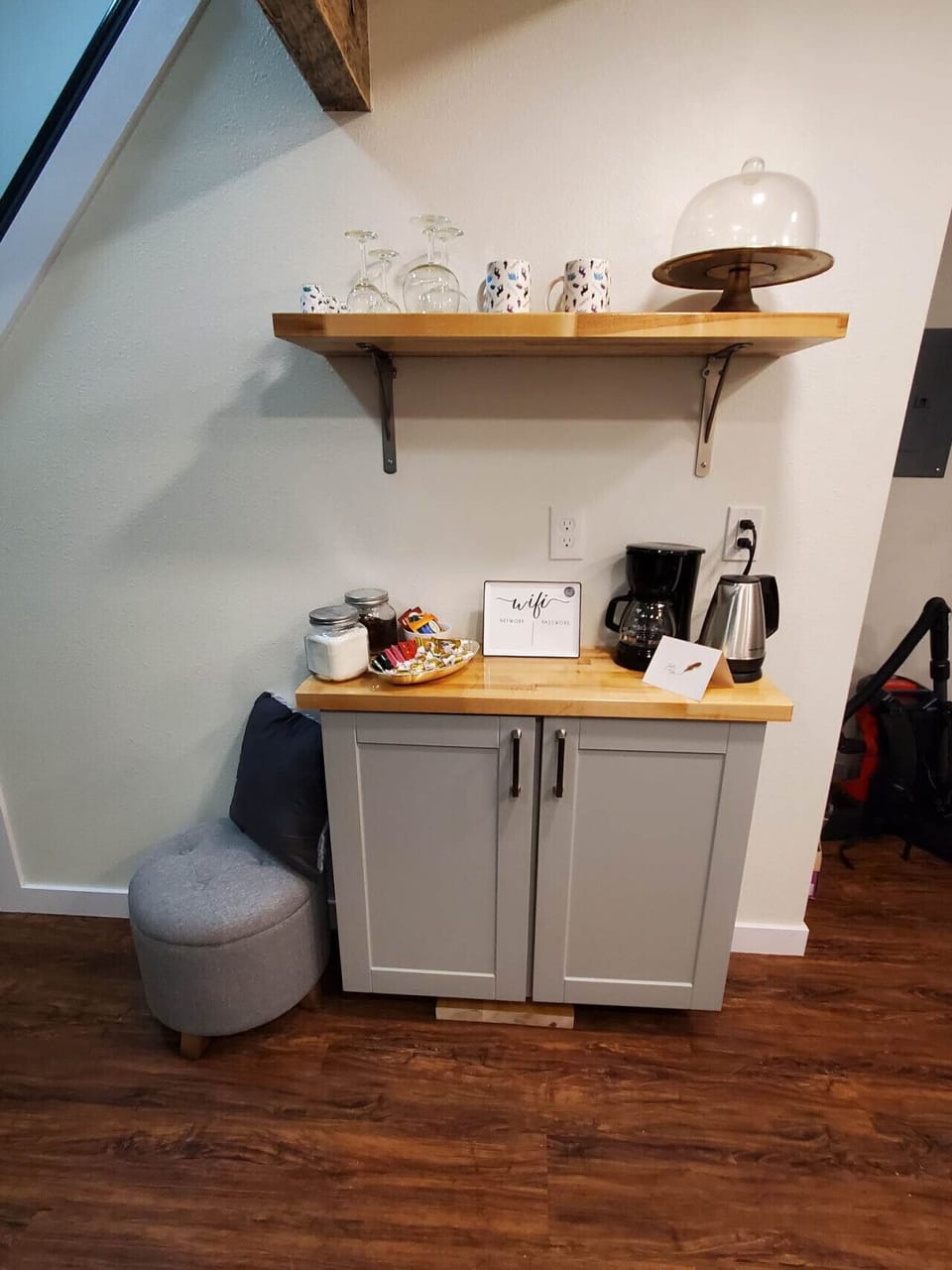 Coffee and Tea station.