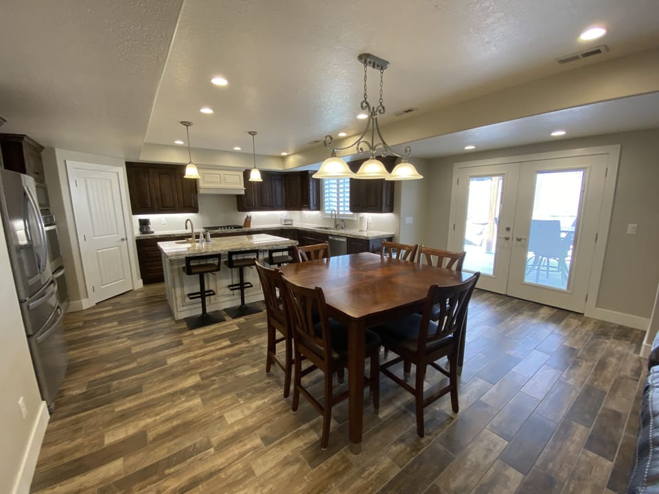 Dining and kitchen