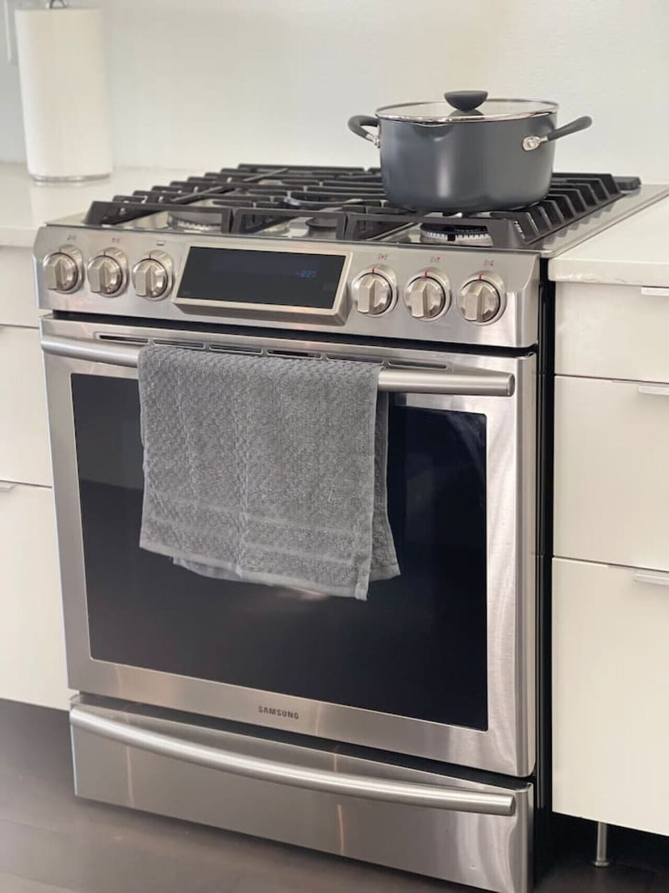 Fully equipped kitchen with stainless steel appliances