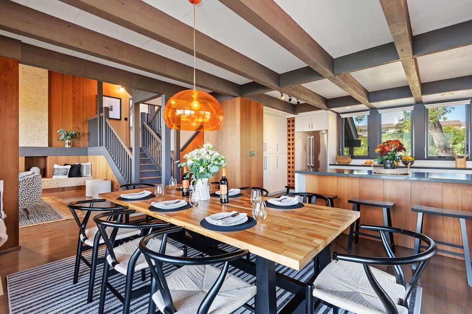 Dining table seats 8