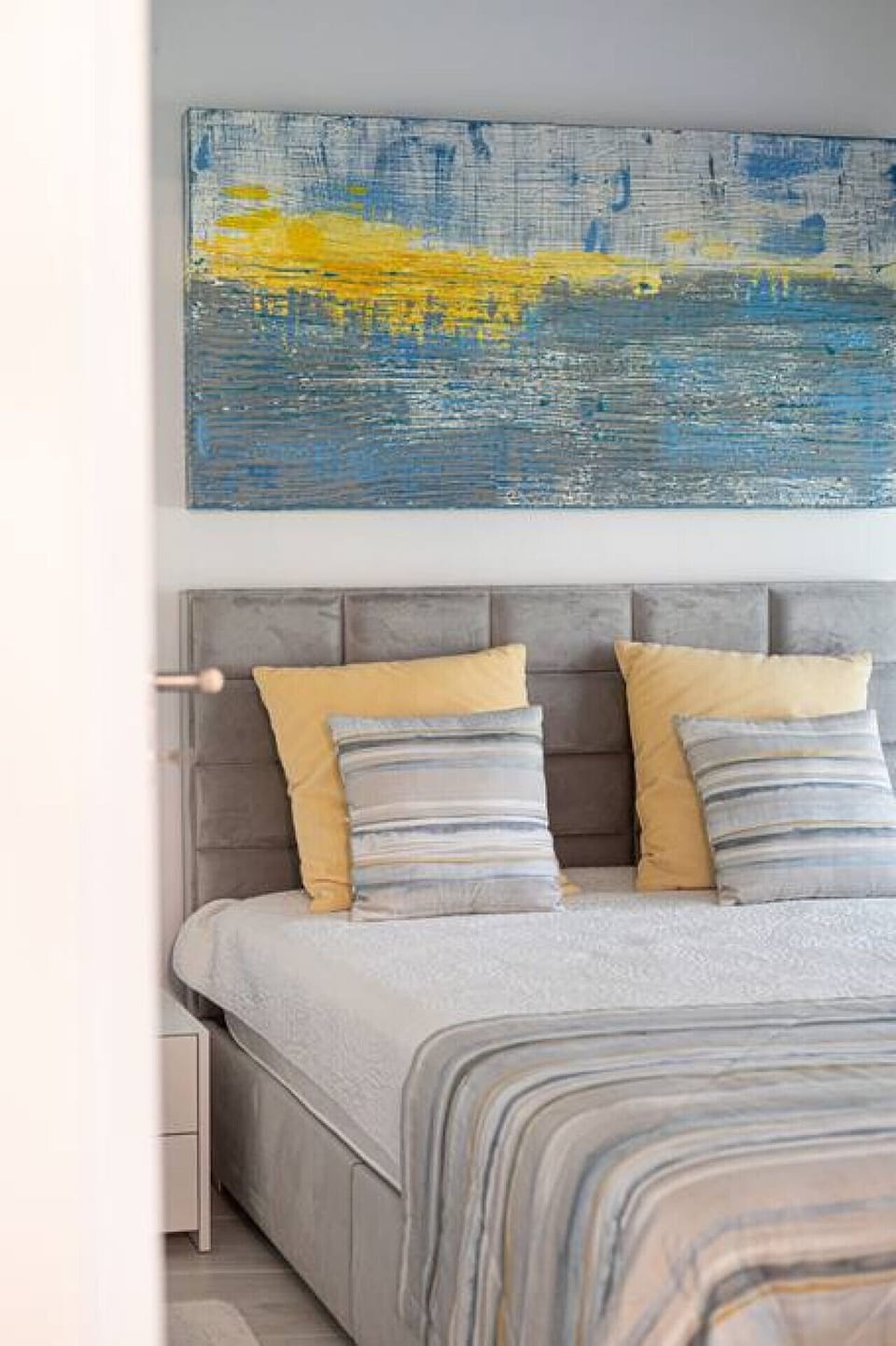 Bed in the bedroom