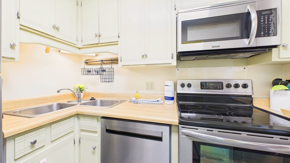 Full kitchen with all the cooking essentials