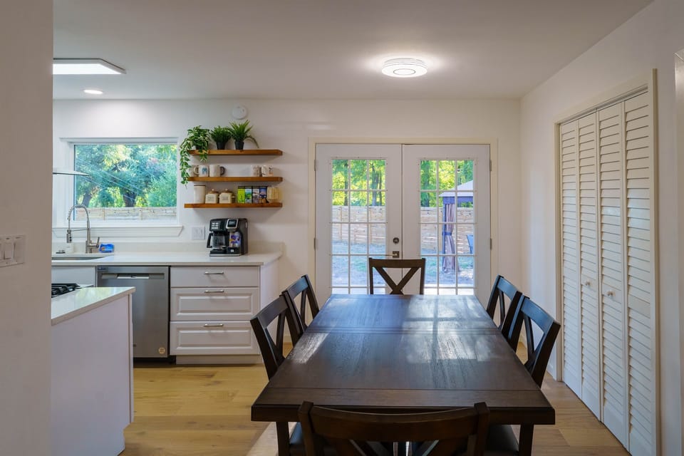 Dining area leading to the backyard