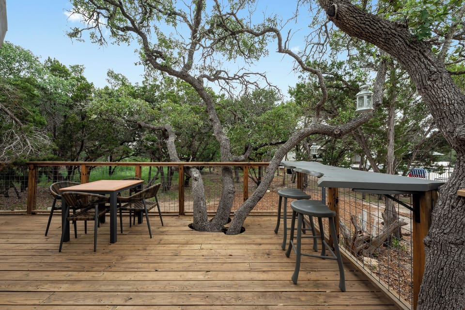 Enjoy slow mornings and easy-going evenings on our deck.