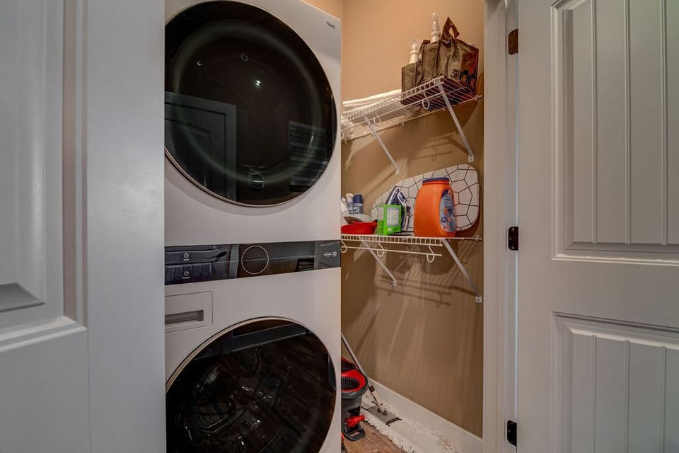 full size washer and dryer on main level