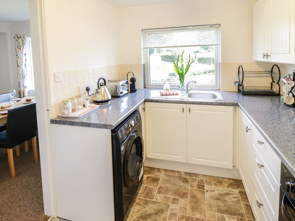 Fridge, dishwasher, electric kettle, toaster