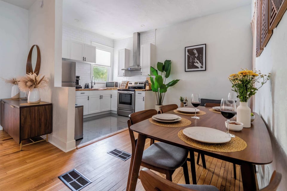 Our secondary dining nook is perfectly positioned right off the kitchen—ideal for quick breakfasts or intimate late-night snacks.