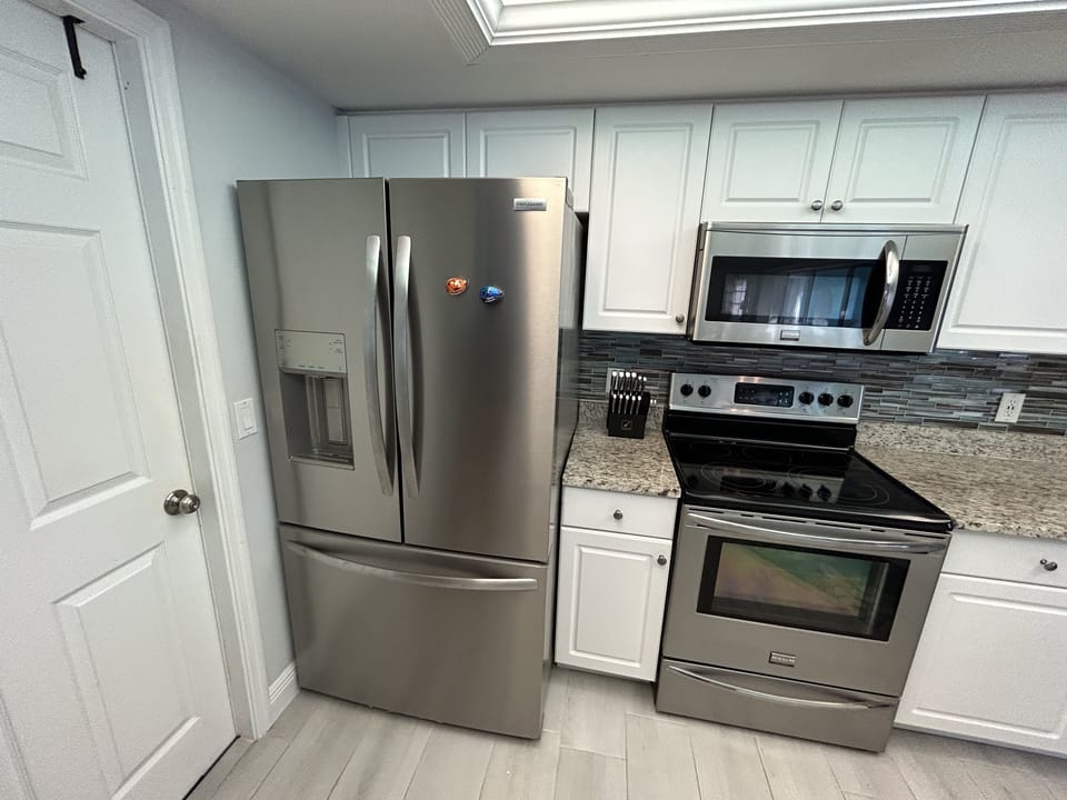 Newly remodeled kitchen with new appliances.