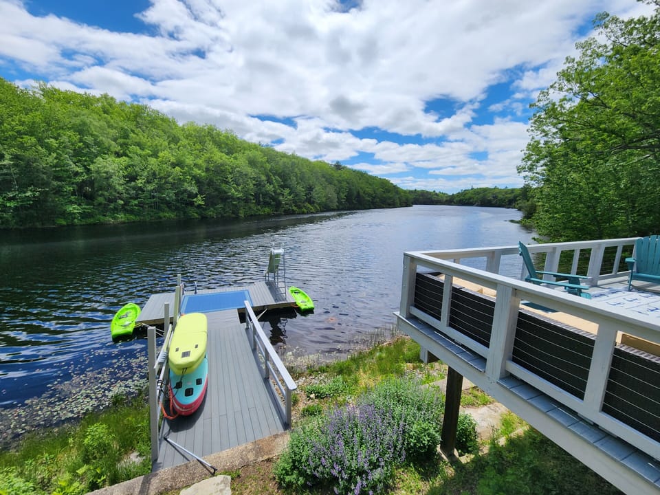 New Dock! Two person kayaks & several stand up paddle boards and a slide!