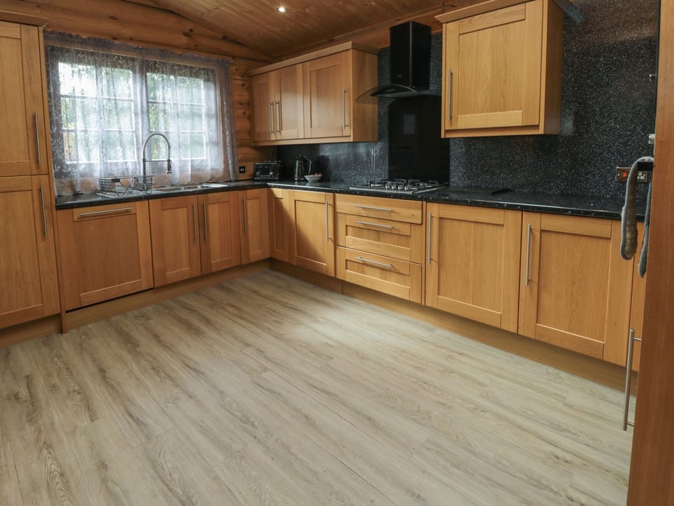 Fridge, dishwasher, electric kettle, toaster
