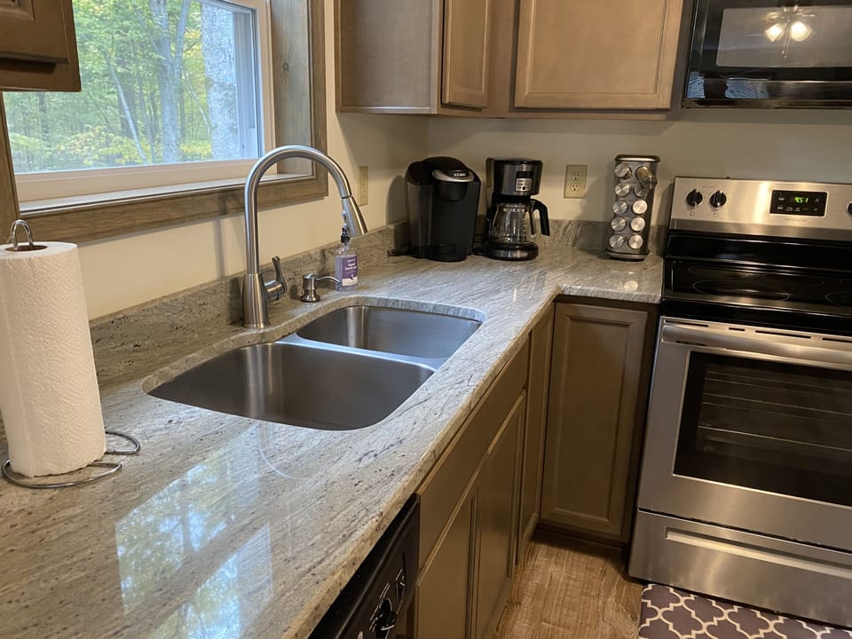Modern fully-equipped kitchen including Keurig AND Drip Coffee maker