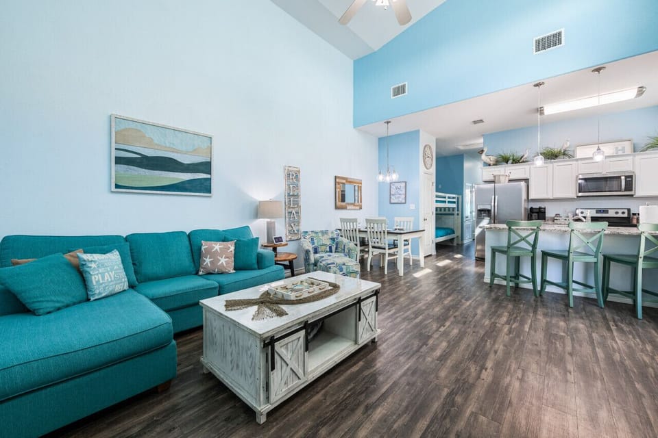 Living area towards kitchen