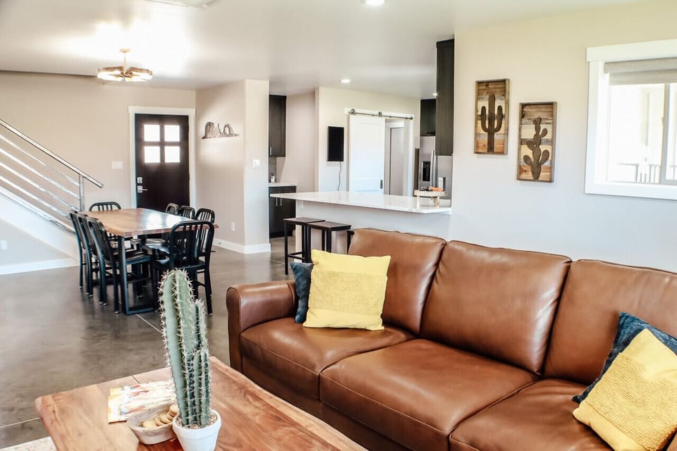 Living room and dining area