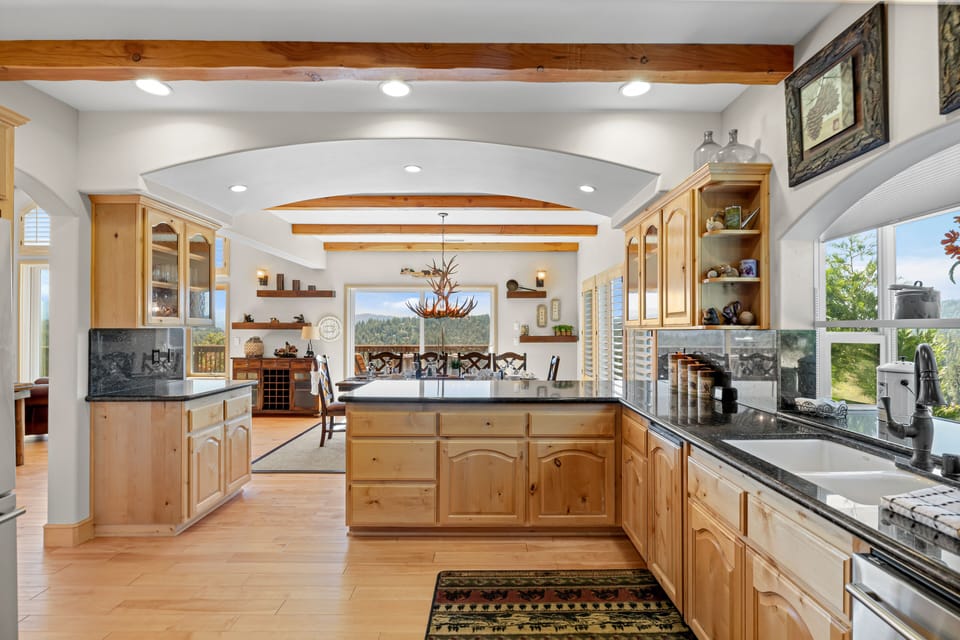 Open kitchen.