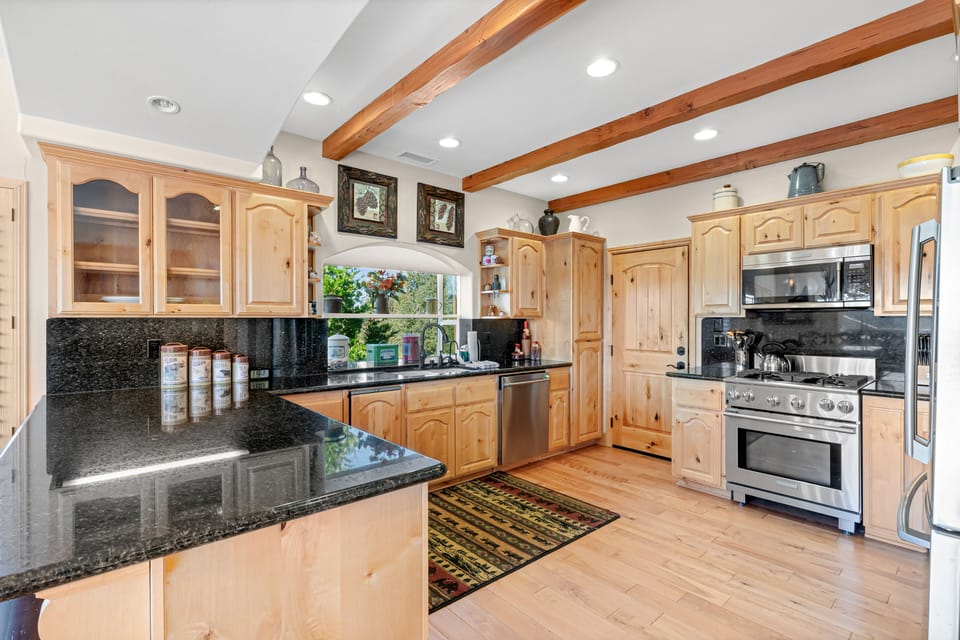 Fully-equipped kitchen has everything you need.