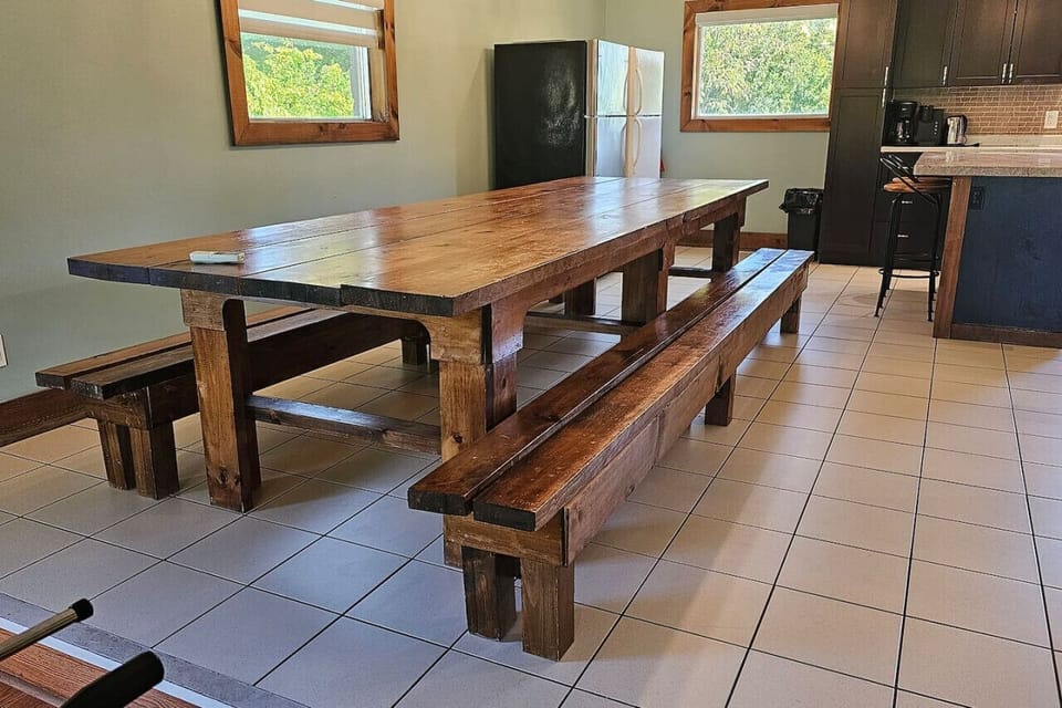 Dining table and area w/ two addt`l fridges