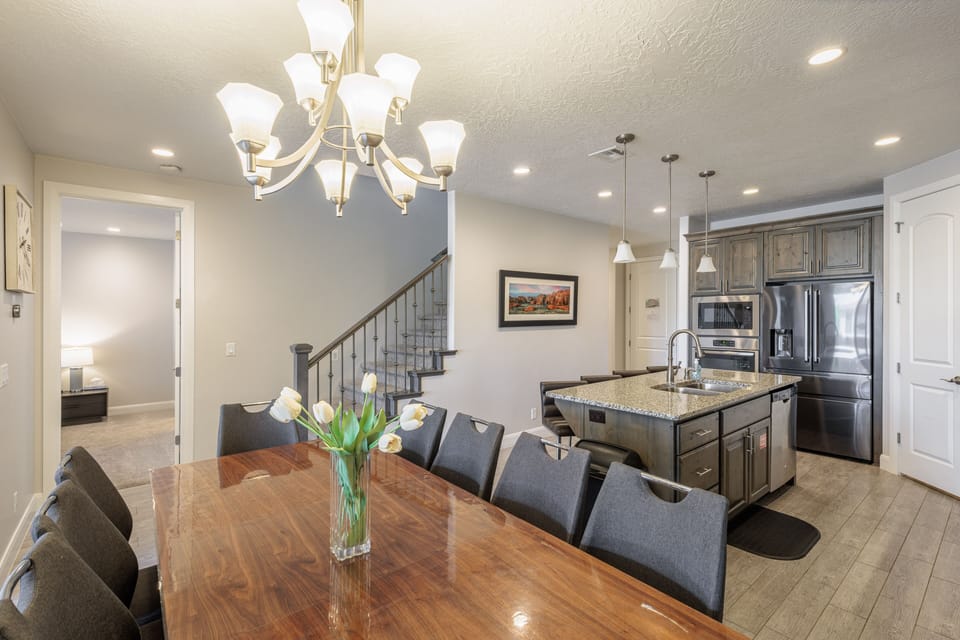 Dining Table - With an open and spacious floor plan, the Dining Room and Kitchen can accommodate meal preparations for groups large or small.