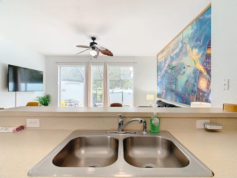 Kitchen View to Family Room