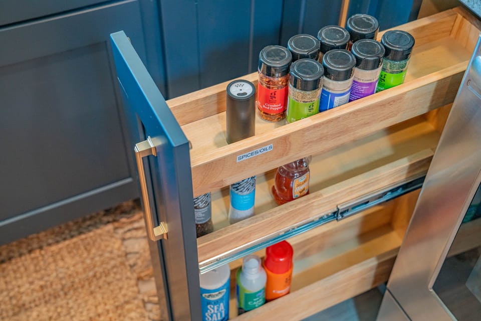 Stocked spice cabinet for some extra flavor