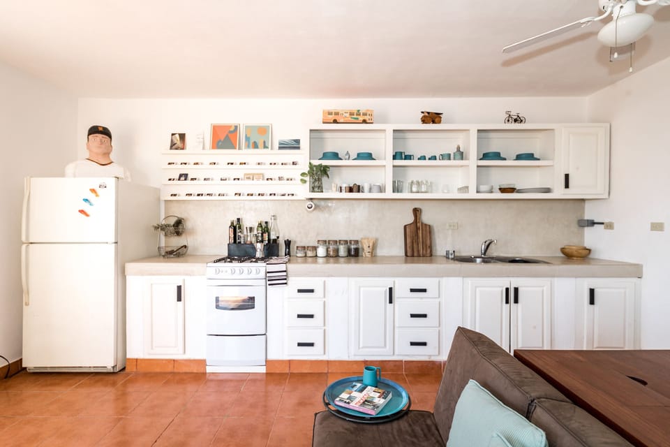 Basic Apartment | Private kitchen | Full-size fridge, oven, stovetop, coffee/tea maker