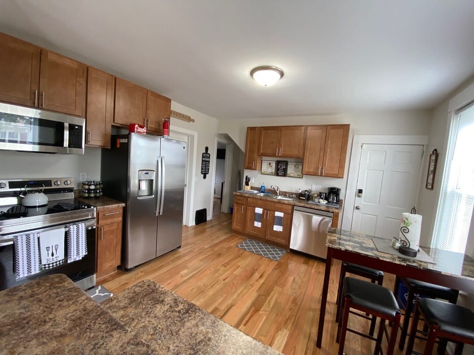 Nice clean kitchen with all the convenience of the home.