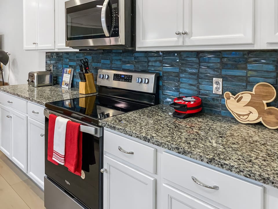 The kitchen is fully stocked.