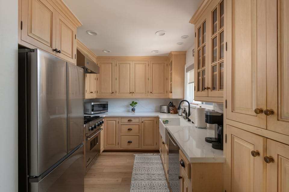 Kitchen Samsung Fridge and Viking Range  

