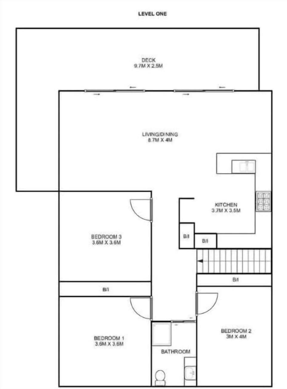 Bimbajong Main Beach - Coast accommodation in Yamba town with Ocean views - Floor plan