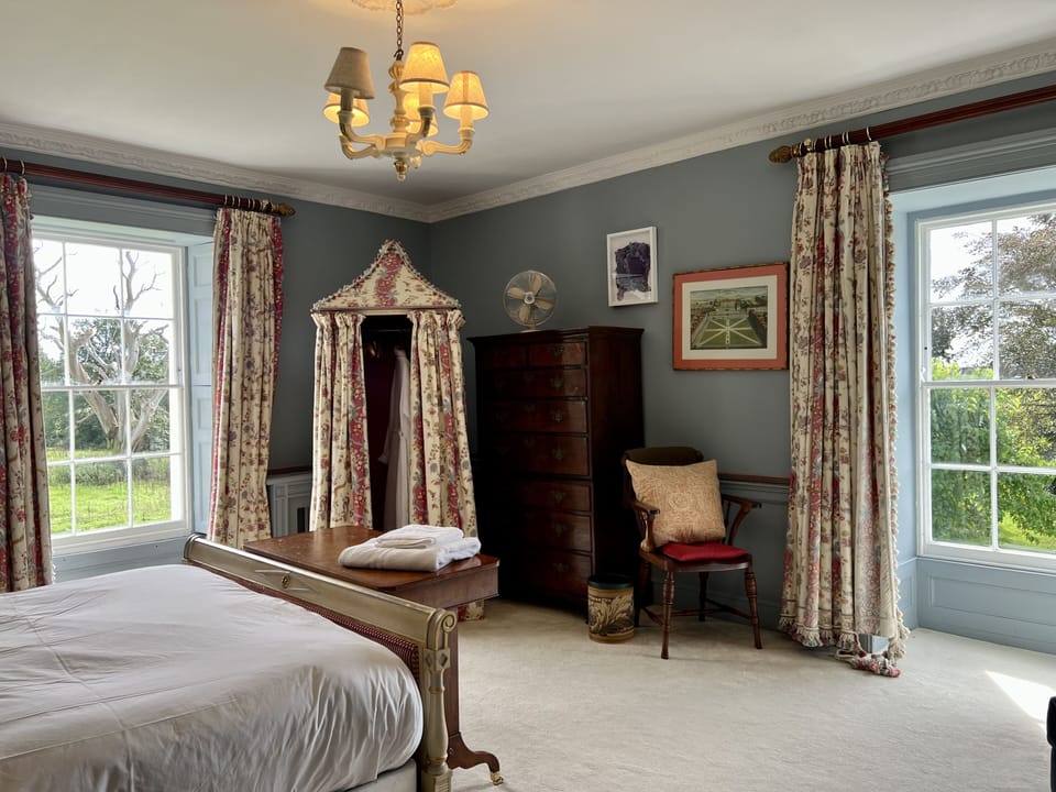 The Blue Bedroom - large bedroom with king bed and en suite