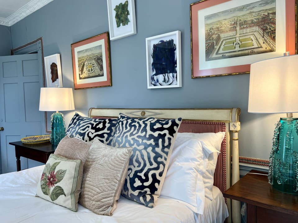 The Blue Bedroom - large bedroom with king bed and en suite