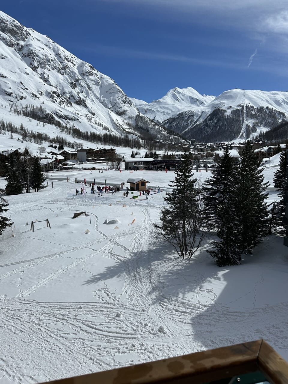 Vue du balcon en hiver 