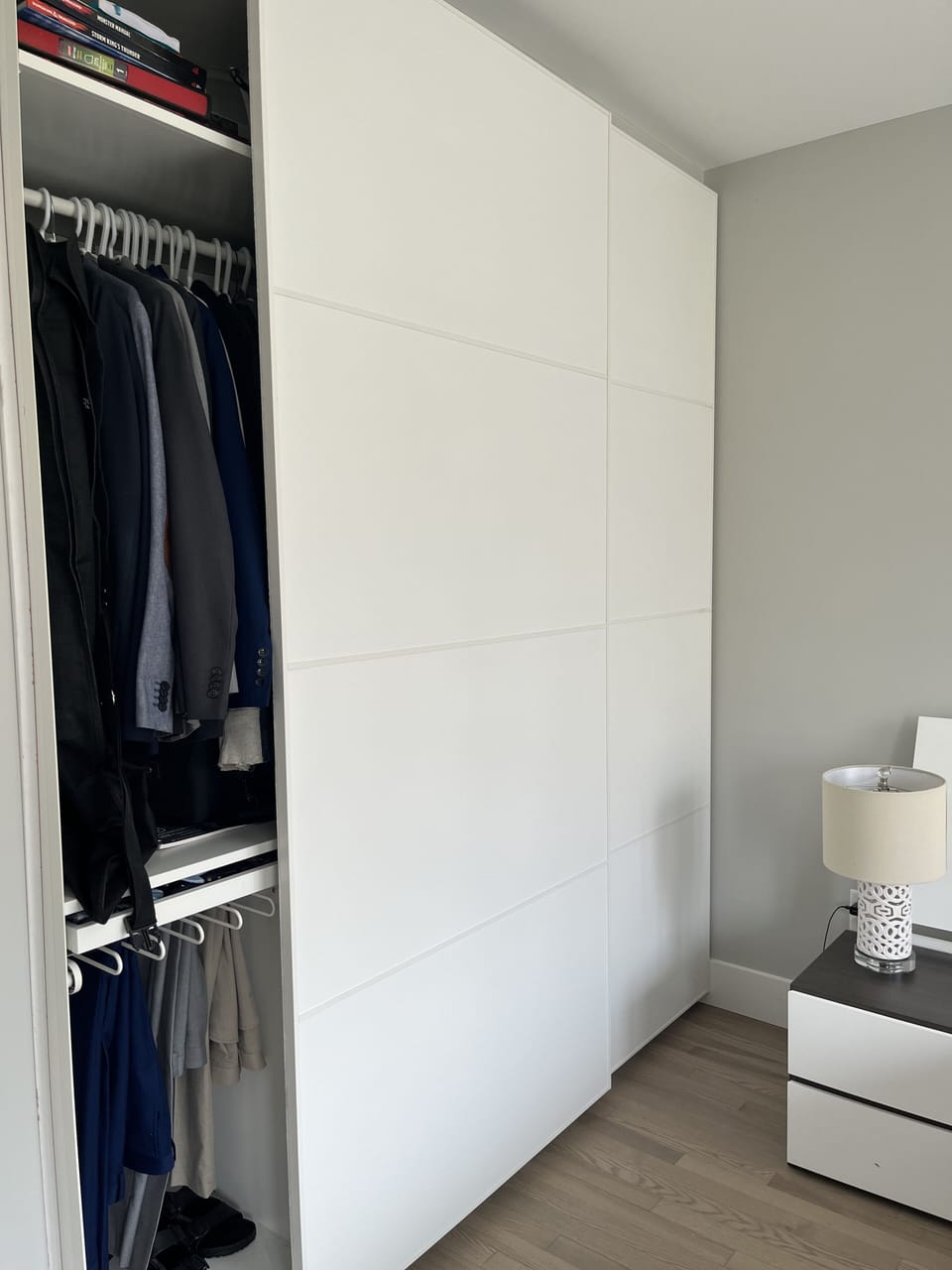 "Organized living, one closet at a time. Built-in perfection. 👚👖 